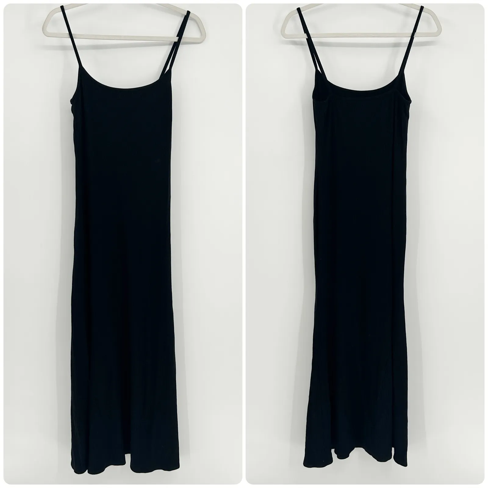 Reformation Womens Minimalist Cosmo Knit Ribbed Knit Maxi Slip Dress Size L - Image 3