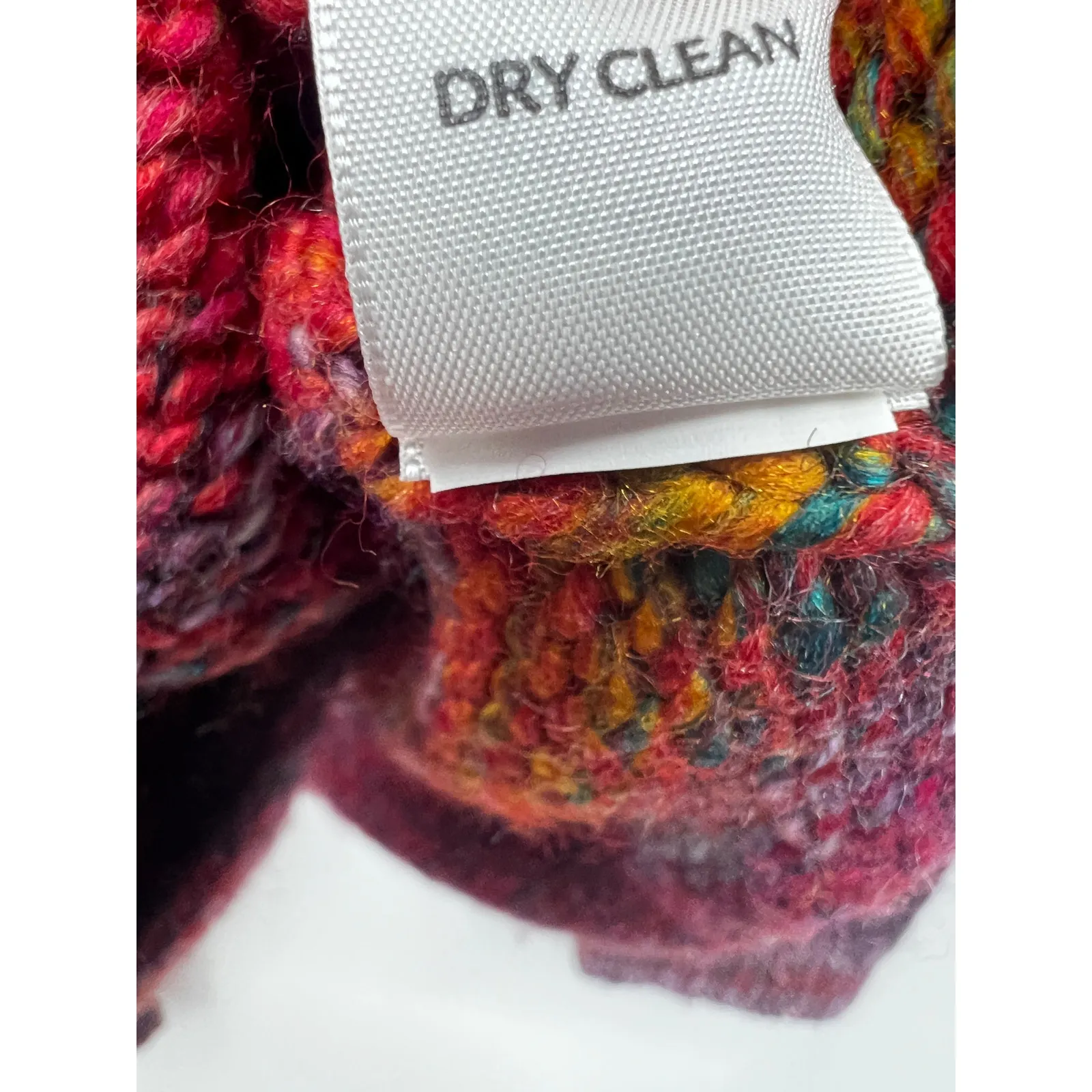 J. Jill Sweater Womens Burgundy Stripe Wool Blend Knit Cardigan‎ Size Small - Image 3