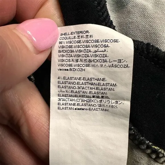 Desigual Women's S Floral Stripe Bell‎ Sleeve Blouse Top Black Boho - Image 7