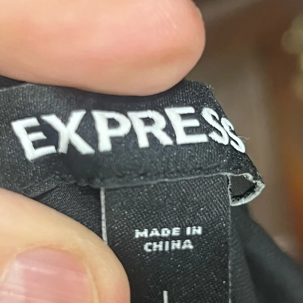 Express Black Ruched Mini Dress size Large - Image 6