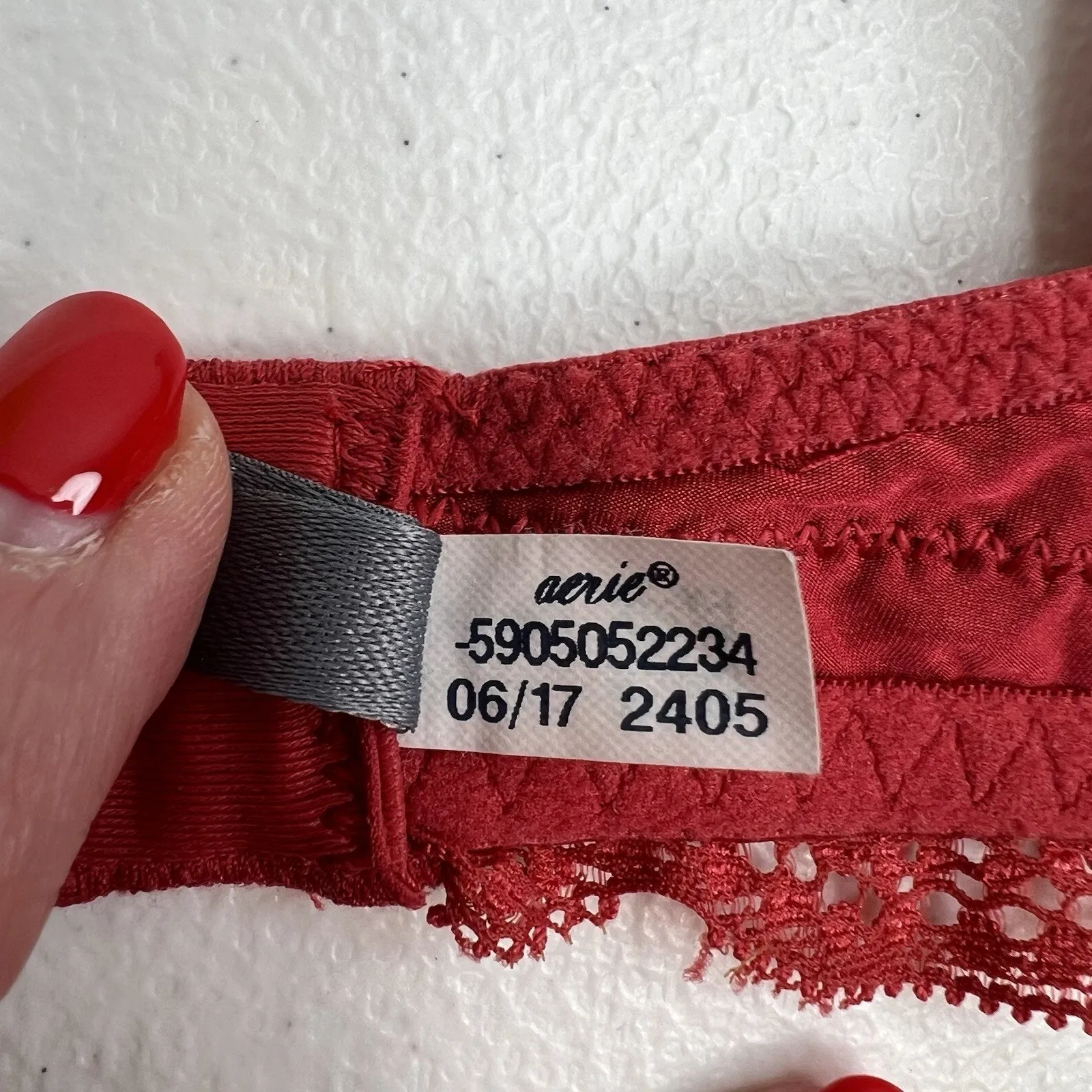Aerie Happy Size 32A Bra Very Sexy Lined Demi Push Up Underwire Red Lace Plunge - Image 14