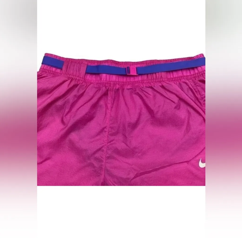 Nike Lightweight Nylon Belted Athletic Shorts | S - Image 6