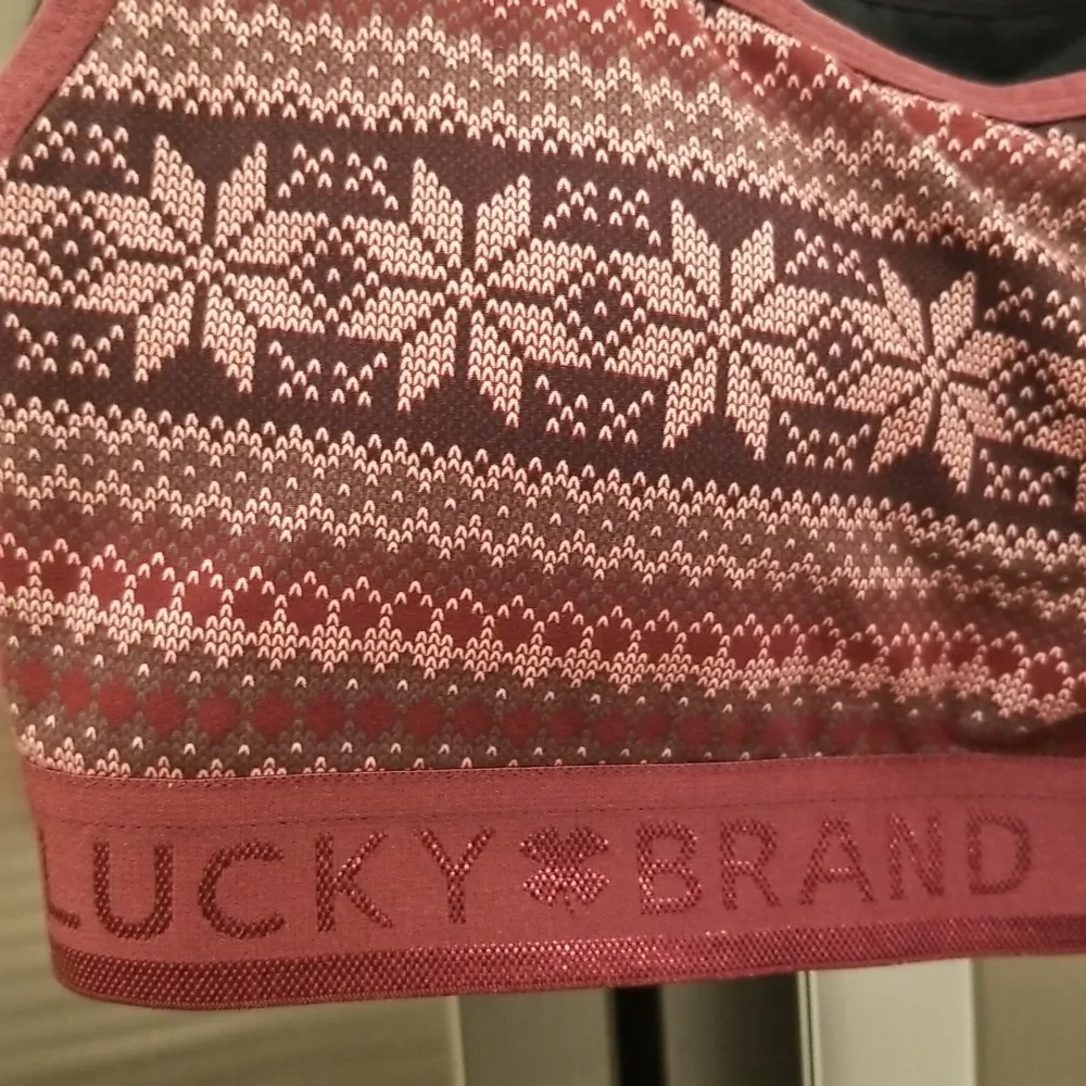 💕LUCKY BRAND💕 Bralettes (2 Pack) Snowflake Pattern & Black Small S NWT - Image 4