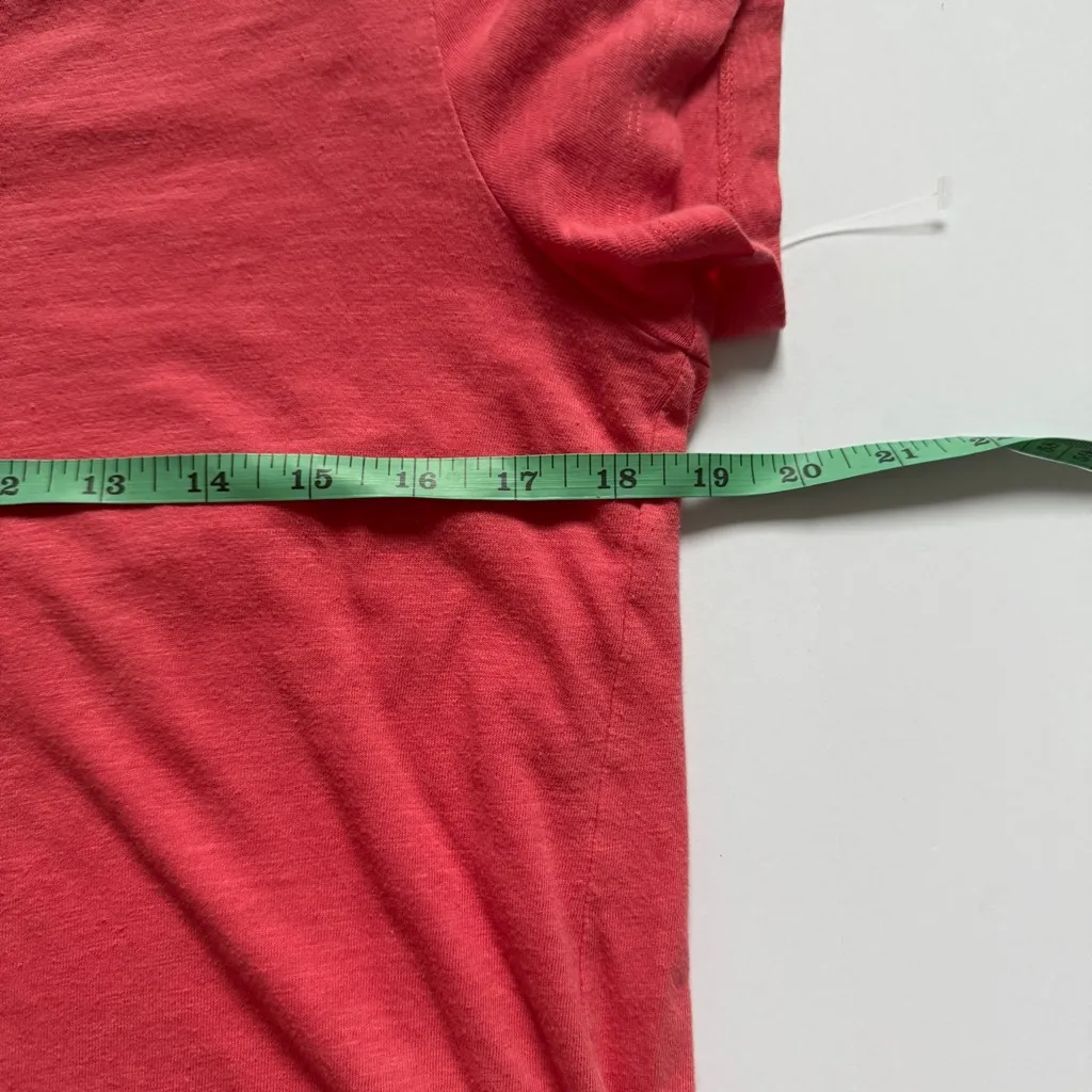 Eileen Fisher Organic Cotton Pink V-Neck Short Sleeve T-Shirt Size X-Small NWOT - Image 4