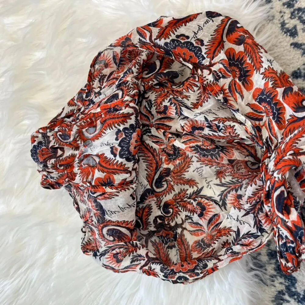 Free People Orange and Blue Tote - Image 5