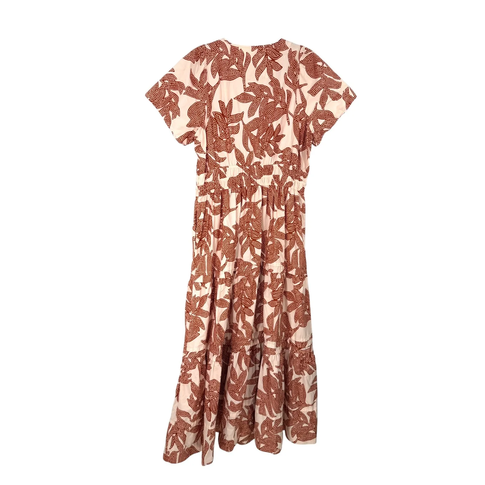 Anthropologie 1X Somerset Maxi in Neutral Dotted Floral Cotton Tiered Dress RARE - Image 8