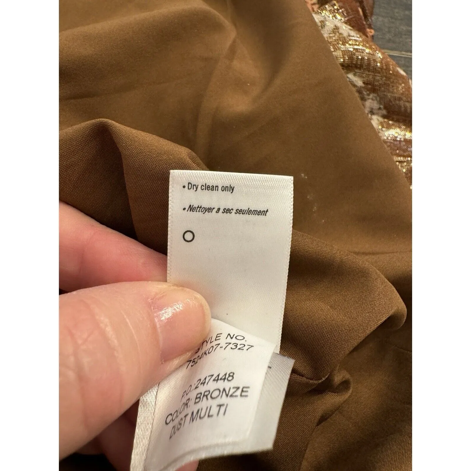 $349 Paige Women's Brown Noah Floral‎ Metallic Mini A-Line Dress Size Large Silk - Image 5