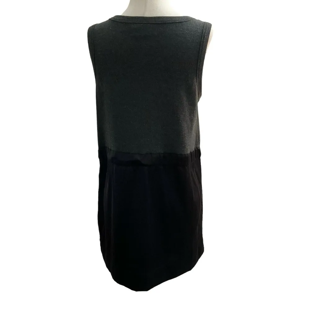 Simply Vera Wang Women Size Medium Gray Black Tunic Tie Front (36-3) - Image 2