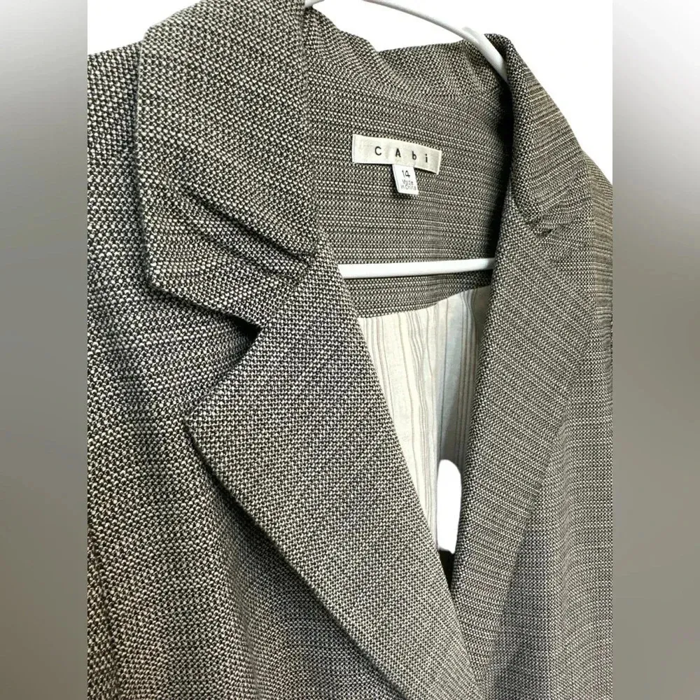 Cabi Suit Jacket and pants Light Brown Plaid Button Blazer Stretch - Image 12