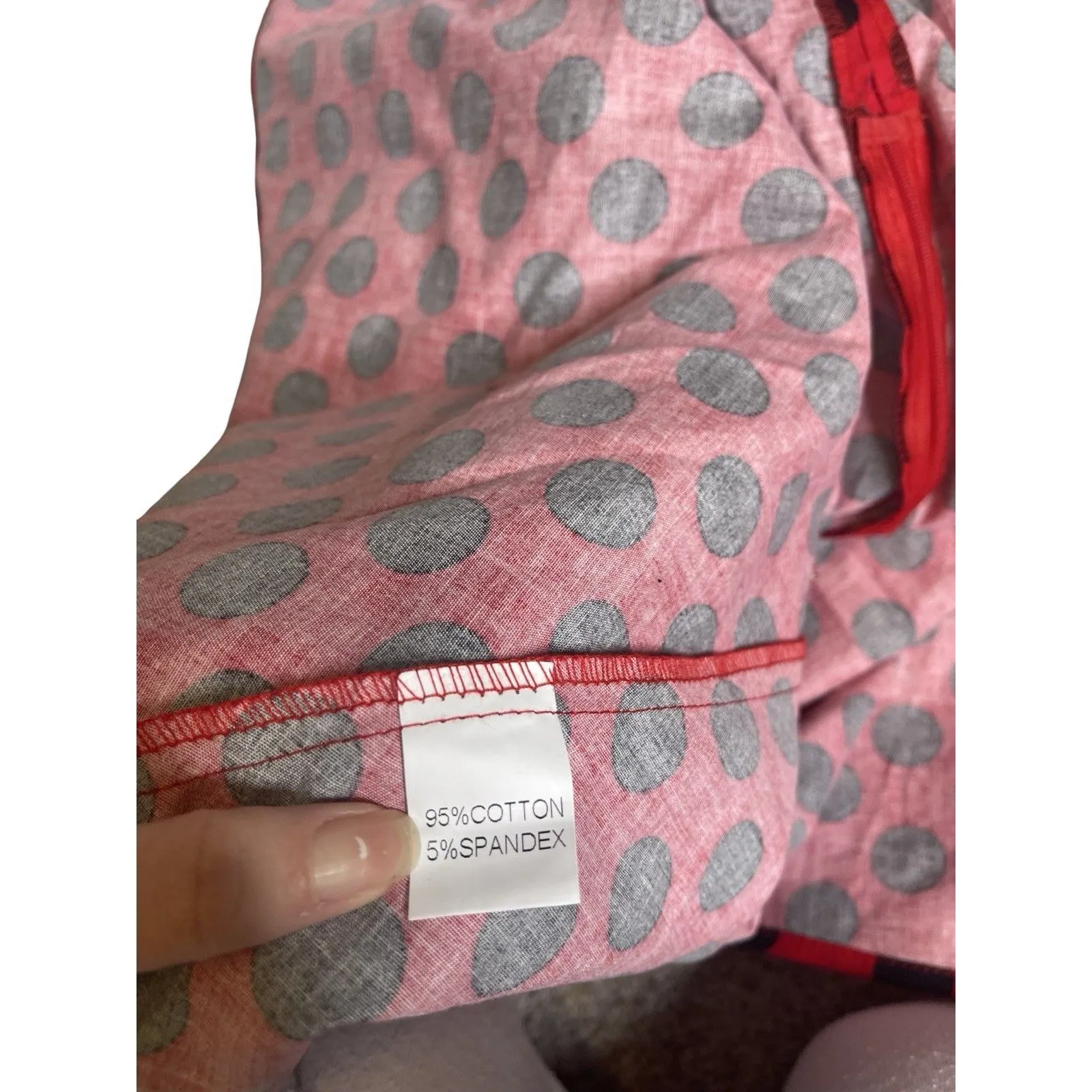 Girstumn Women's Size XS Rockabilly 50's Retro Red & black Poka dots Dress - Image 9