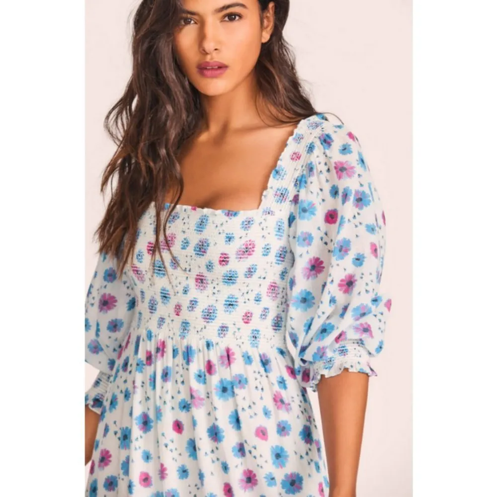 💕LOVESHACKFANCY💕 Miri Midi Dress ~ Deep Cotton Candy 1000% Cotton Size P NWT - Image 3