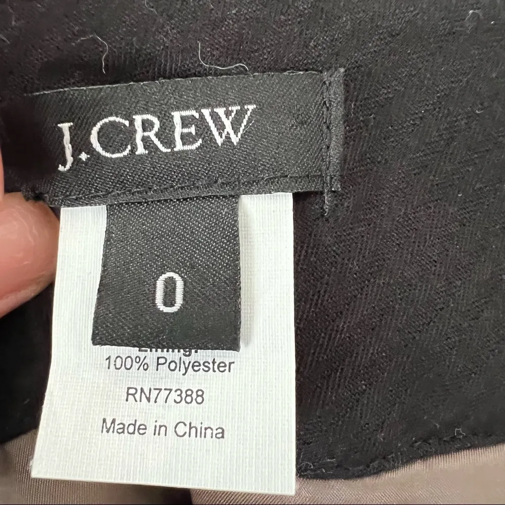 J. Crew Grey Wool & Alpaca Blend Tweed Knee Length Pencil Skirt Size 0 EUC - Image 6