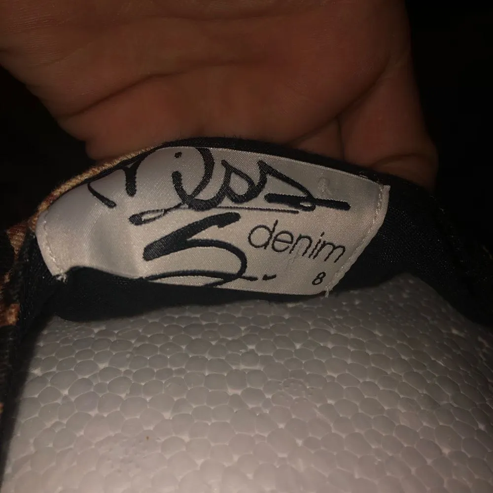 🔥Miss Selfridge Leopard denim dress with keyhole cutout full zipper Sz 8 fits 4 - Image 7