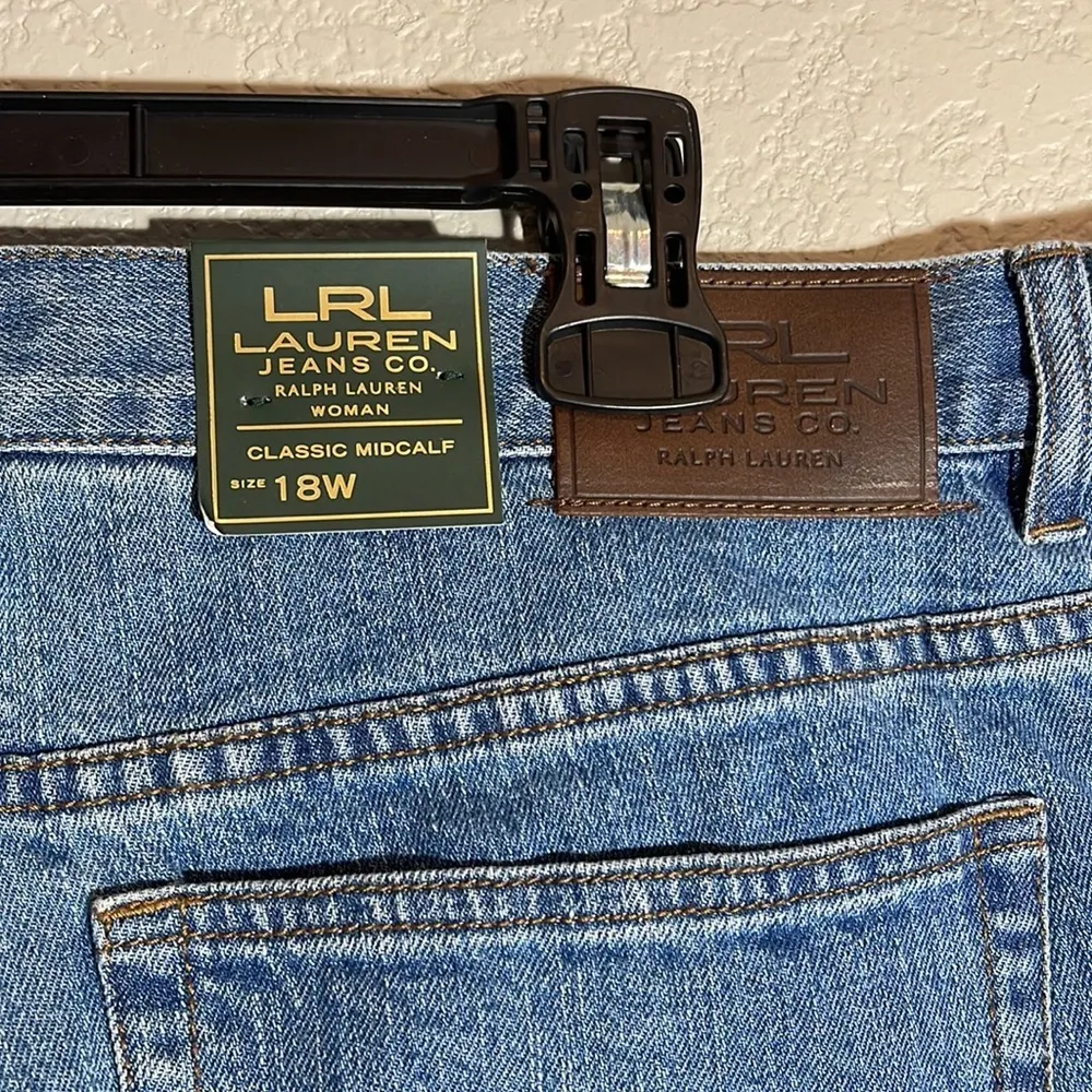 Women's LRL Lauren Jeans Co Ralph Lauren Classic Mid-Calf Crop Stretch Jeans 16W - Image 6