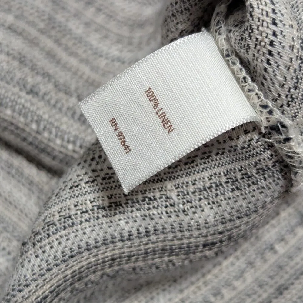 J. Jill Pure Jill Linen Faux Wrap Dress Gray Lagenlook Sleeveless Womens Medium - Image 6