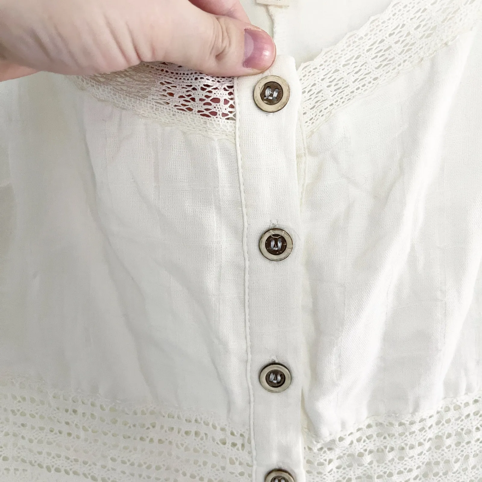 Idyllwind Utopia Gauze Midi Dress in White Size M - Image 6