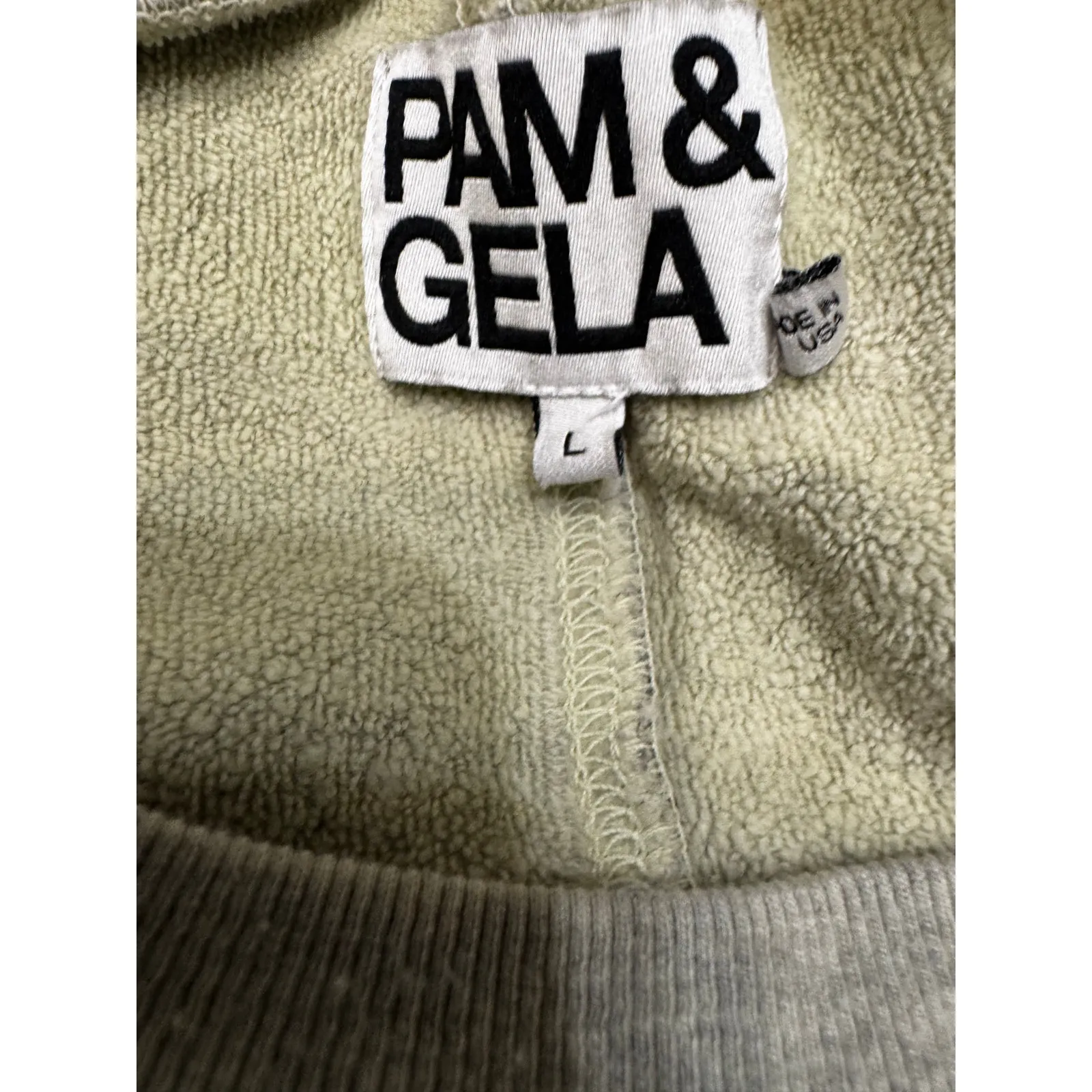 Pam & Gela Boa Snake Skin Print Crewneck Sweatshirt L Trendy Cozy Lounge - Image 5