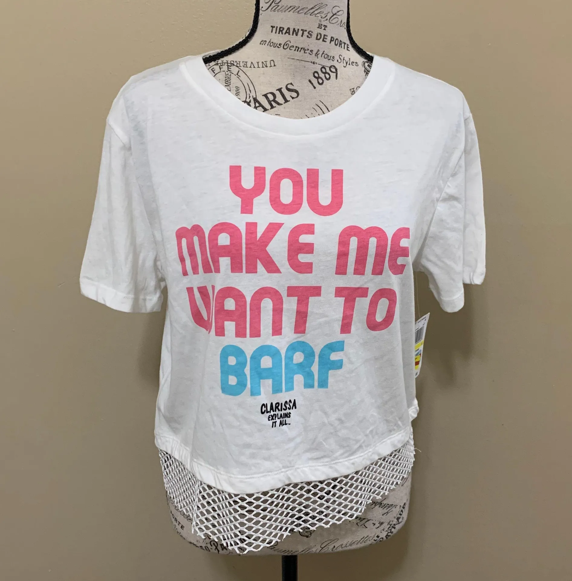 Mesh Trim Clarissa Graphic T-Shirt - Image 3