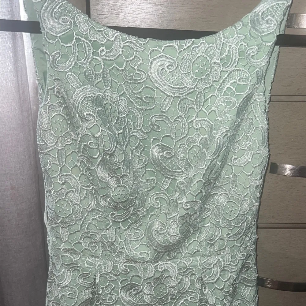 Aidan Mattox Mint Lace Mini Dress - Image 6