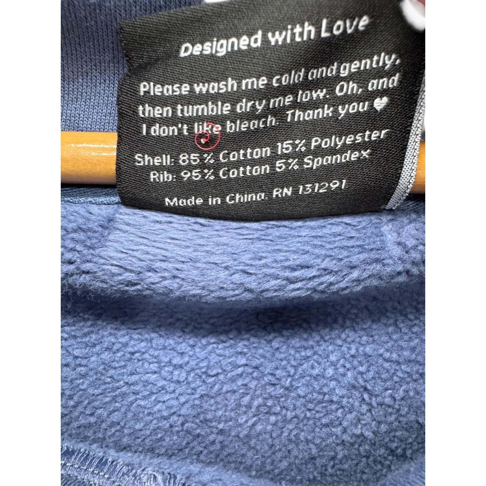 POPFLEX Long Cloud Hoodie Oversized Fleece Sweatshirt Blue L/XL‎ Cozy Lounge Size 00 - Image 5