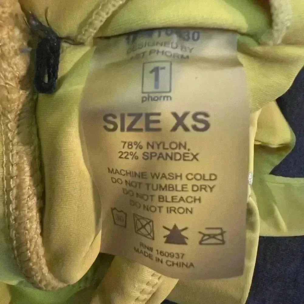 1st phorm womens yellow sports bra cross cross back XS sporty athletic workout - Image 7