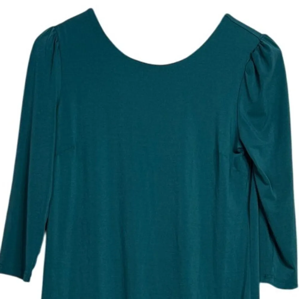 Rosie Pope “Audra” Maternity 3/4 Sleeves Mini Dress Scoop Back Back XS Ocean Blue - Image 3