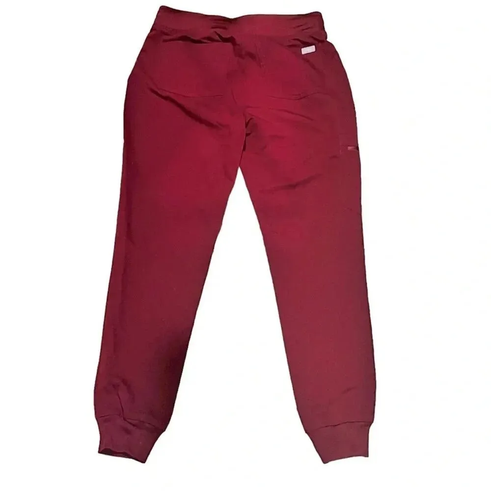 FIGS Zamora scrub jogger pants burgundy Size XS - Image 4