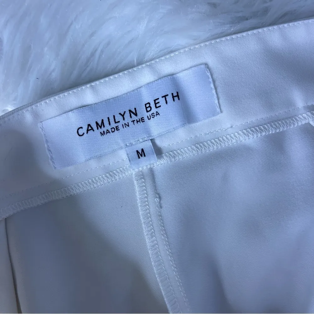 Camilyn Beth White Mae Wide Leg Pants Size Medium - Image 3