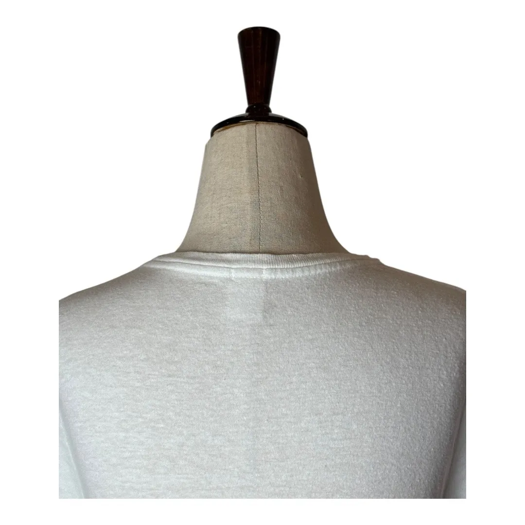 RE/DONE Bodysuit Women Small White Cotton Crew Neck Short Sleeve 1960s Slim Tee‎ - Image 7