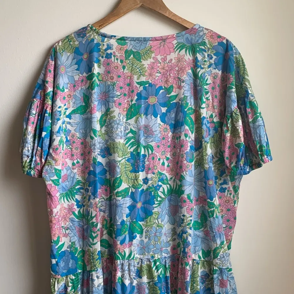 J. Crew Beachwear Cotton Voile Tiered Maxi Dress in Fairy Floral (Sz XXL) - Image 11