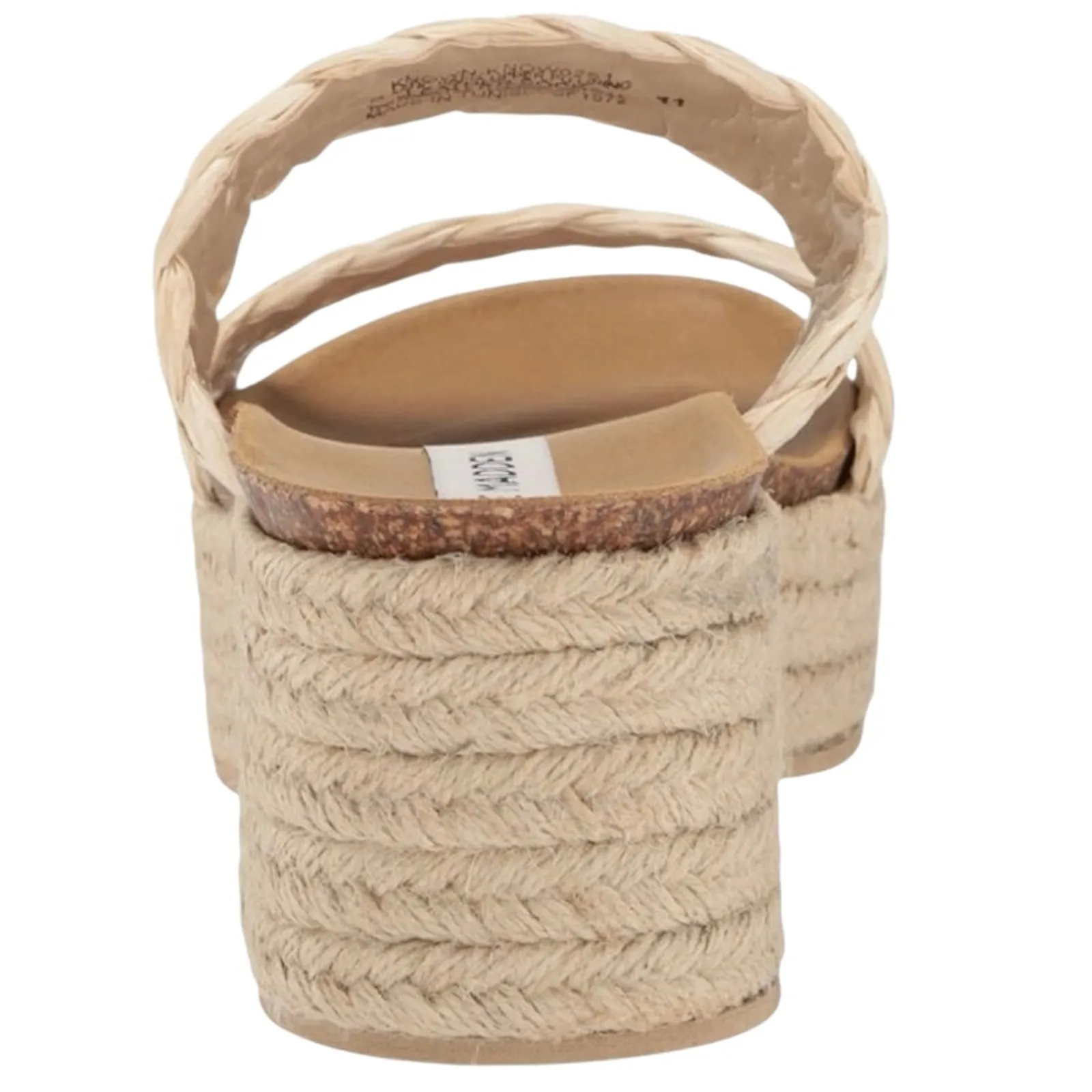 Women’s 9.5 Color Raffia Steve Madden Manifest Esapdrille Platform Sandals Shoes - Image 4