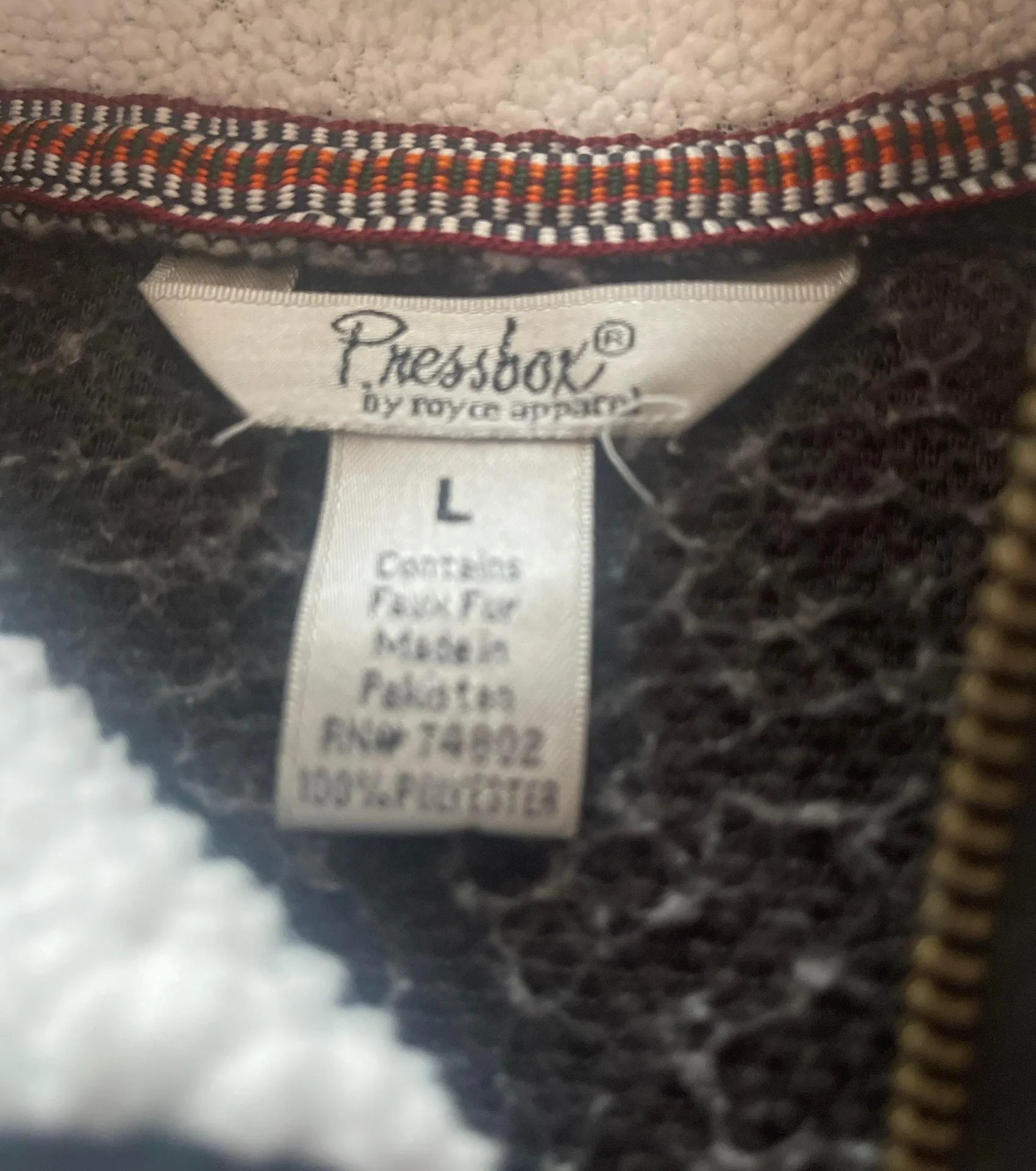 Kansas Jayhawks Sherpa Quarter zip Size L - Image 3