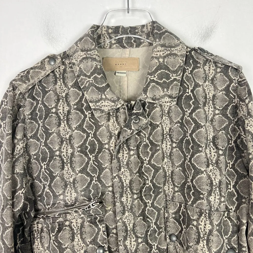 Blank NYC Soft Snakeskin Cropped Jacket Lightweight Size Medium M D2249 - Image 2