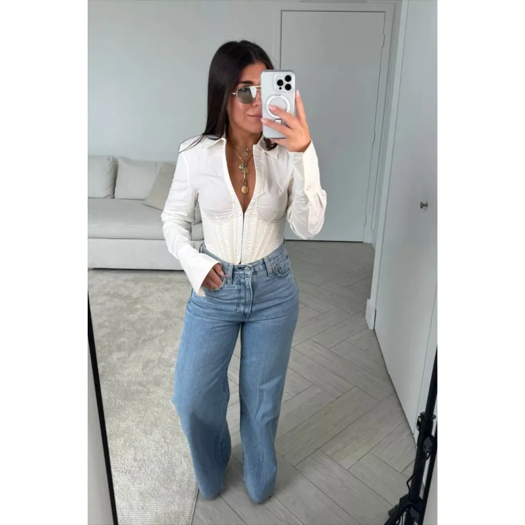 CAMI NYC Ramira Top in White 2 New Womens Long Sleeve Top - Image 10