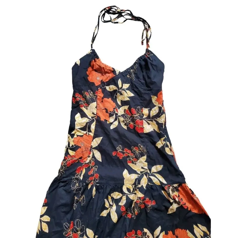 H&M Dress Women 6 Sleeveless Hawaiian Floral Flowy Maxi Tropical Tiered - Image 5