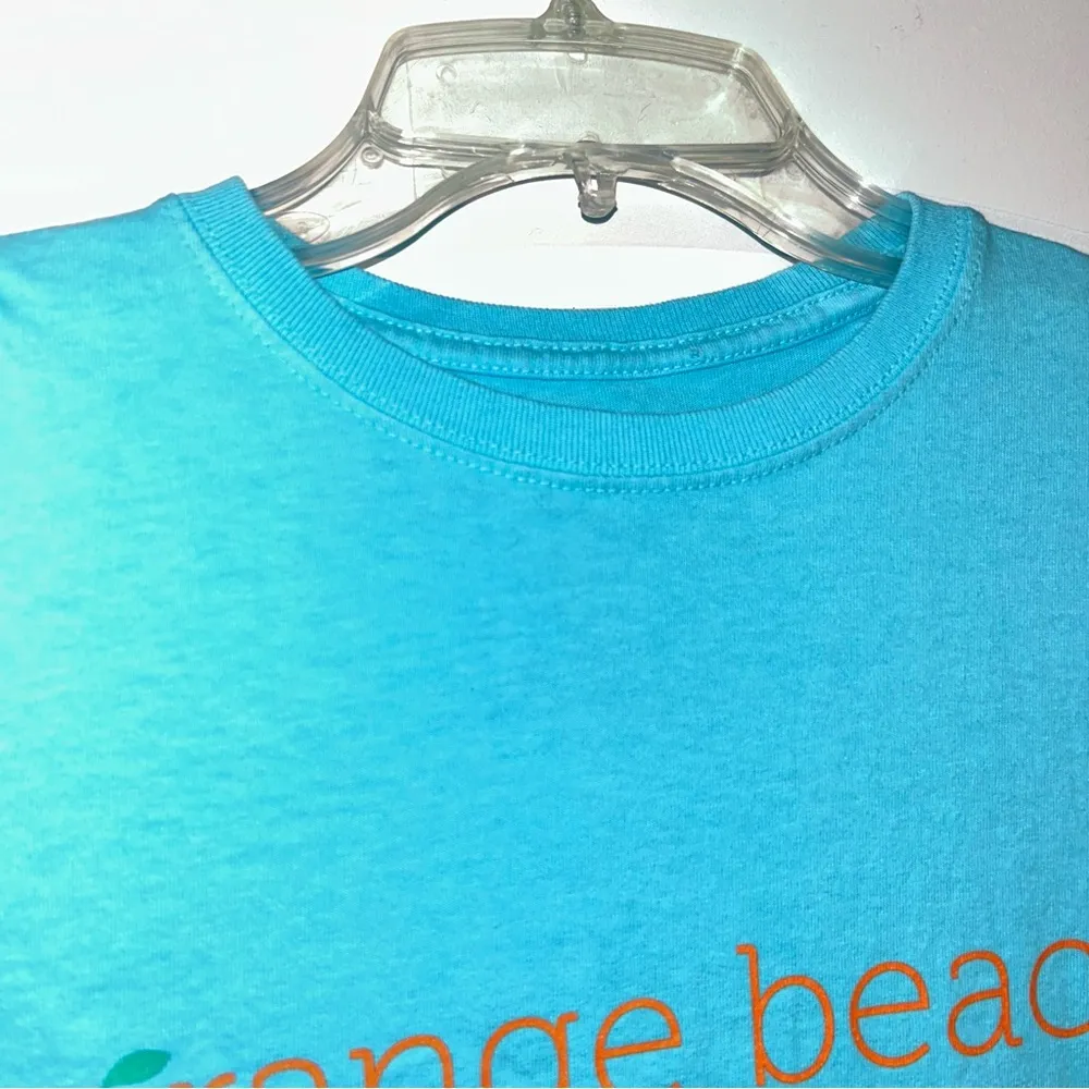 Orange Beach Graphic Long Sleeve Tshirt Women’s Small Blue - Image 2