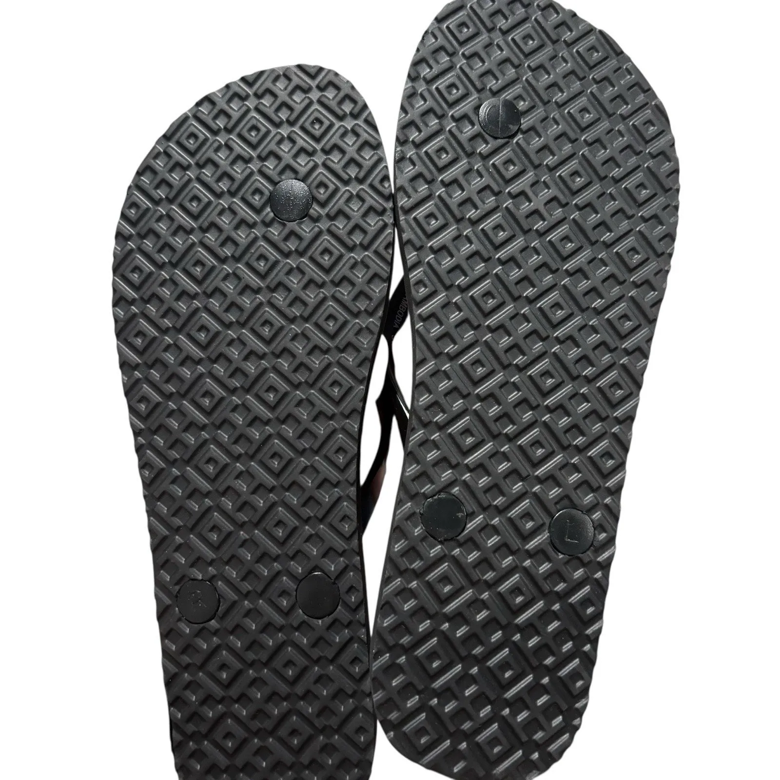 Tory Burch Thin Flip Flop Sandals Animal Leopard PVC/EVA Gold Logo Sz 7 NWOT - Image 7