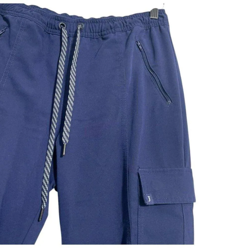 Jaanuu Size Small Scrub Pants Joggers Cargo Uniform Nurse Doctor Healthcare Blue - Image 2