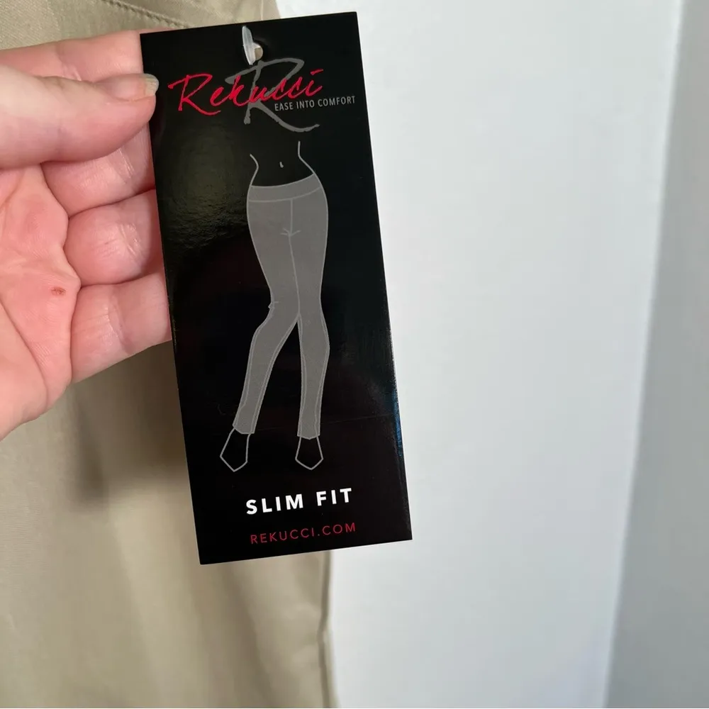 Rekucci Ease into Comfort Stretch Slim Pant Stone 2P Tan - Image 13