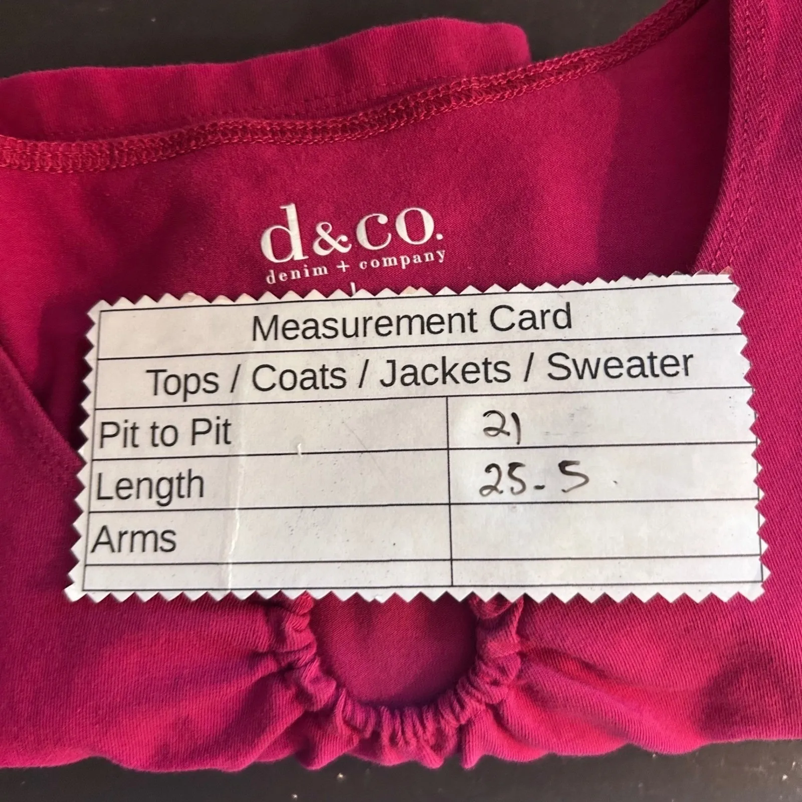 Denim and Co Tunic Blouse‎ Red Large - Image 8