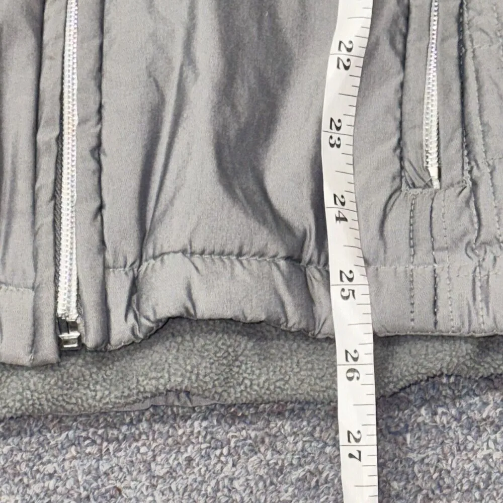 Vintage Guess Women's Quilted Logo Jacket With Pockets & Zippers Silver  SM-Med - Image 3