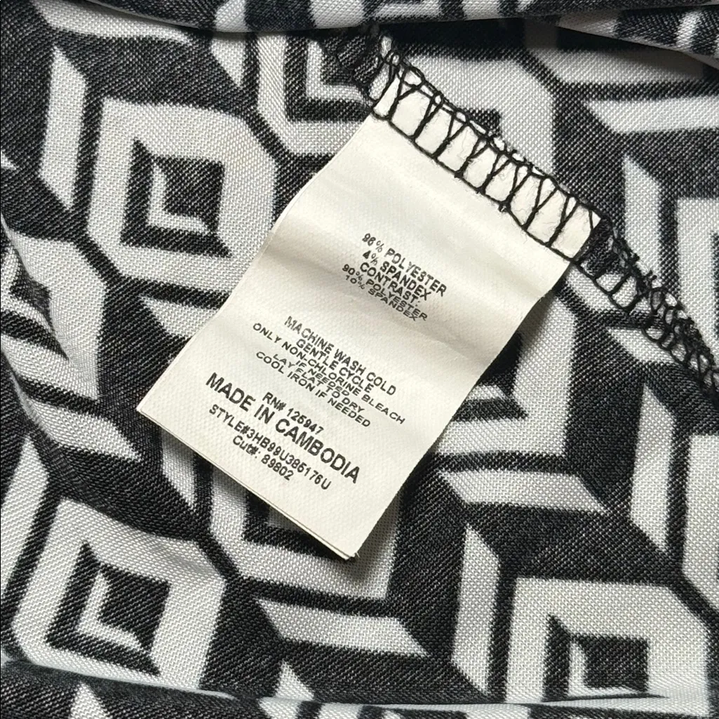 Ava & Grace Women’s Black White 3/4 Roll Sleeve‎ Business Casual Blouse size XL - Image 9