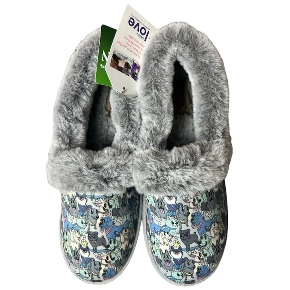 Skechers BOBS~Too Cozy Wandering Eyez~Dog Themed~Memory Foam Slippers~Wm Sz 6.5 - Image 5