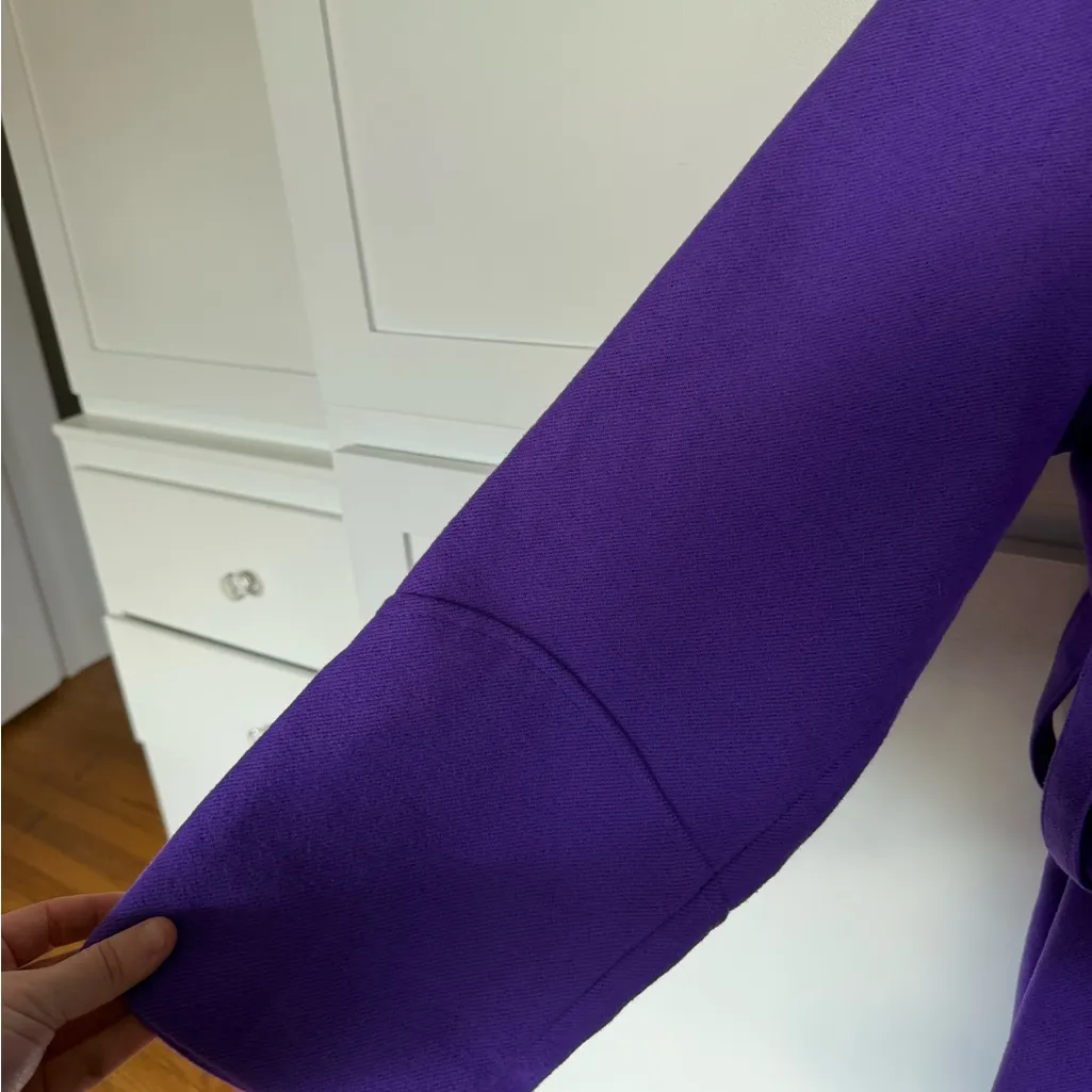 Laagam Ozzy purple belted trench coat. Size M - Image 4