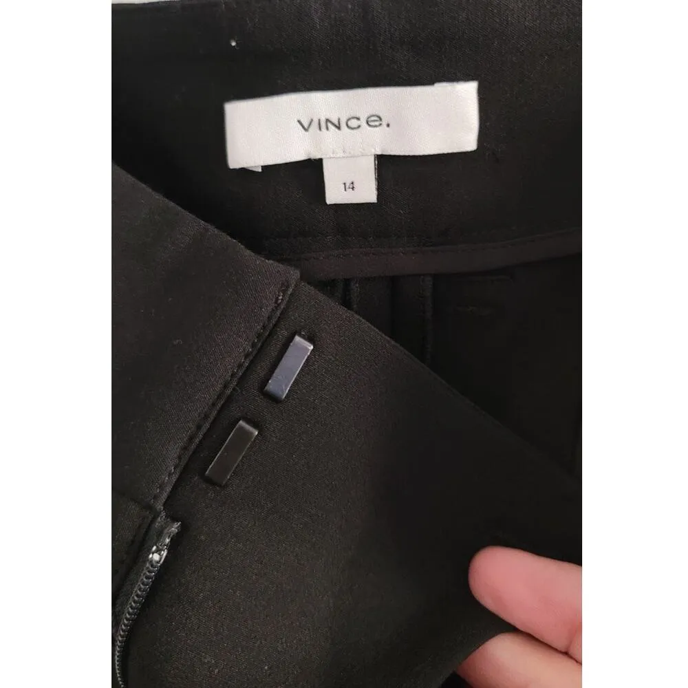 Vince High Waist Cigarette Stretch Cropped Pants Black 14 - Image 10