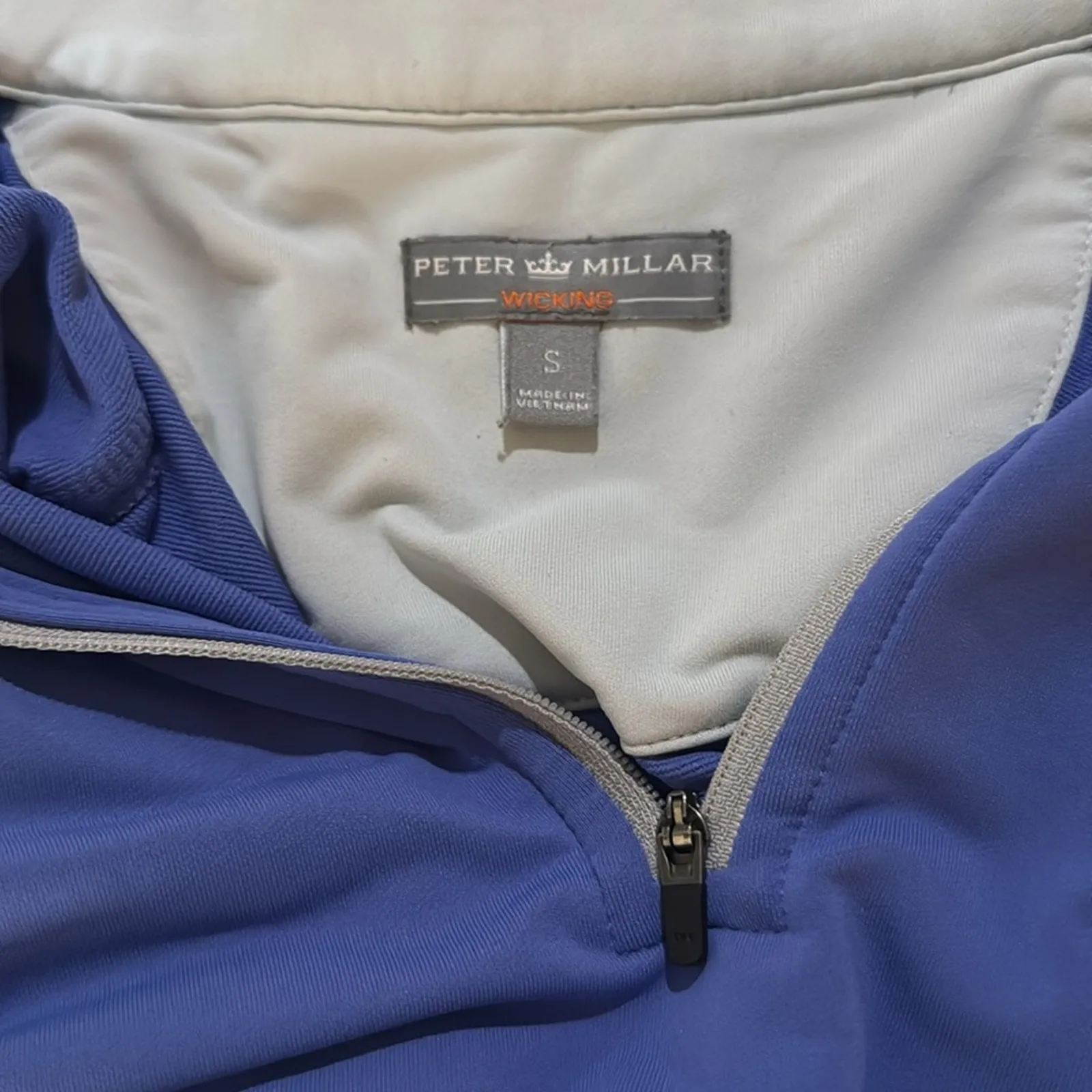 Peter Millar Women’s Wicking 1/4 Zip Pullover Sweater - Periwinkle Size S - Image 5