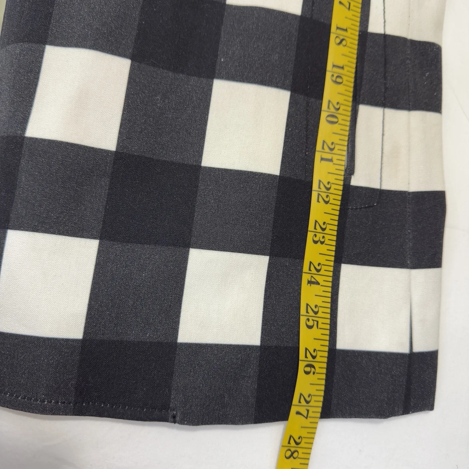 Banana Republic Women’s Plaid Black/White Double-Breasted Pea Coat Size S - Image 13