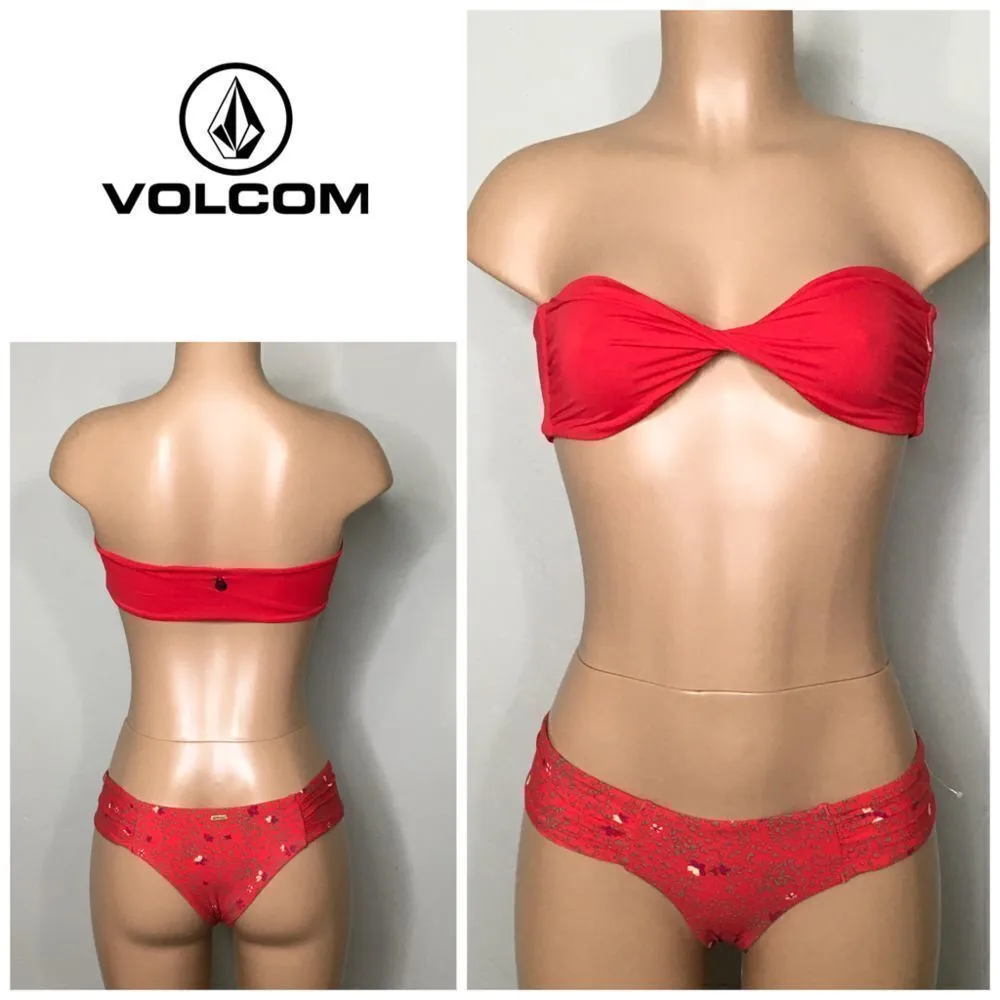 New. Volcom red teeny bikini. - Image 2