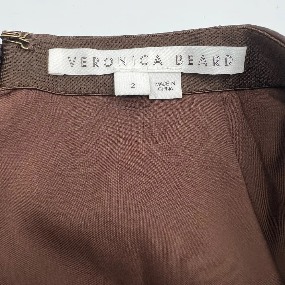 VERONICA BEARD Dinard Faux Crocodile Leather Skirt - Image 9