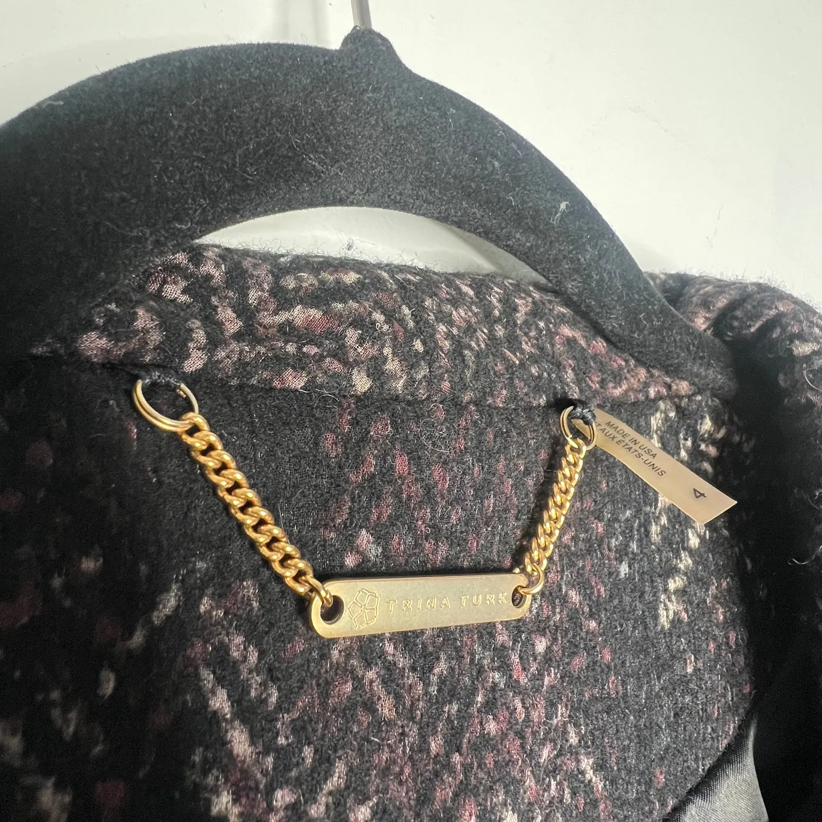 Trina Turk Printed Wool Coat Size 4 - Image 7